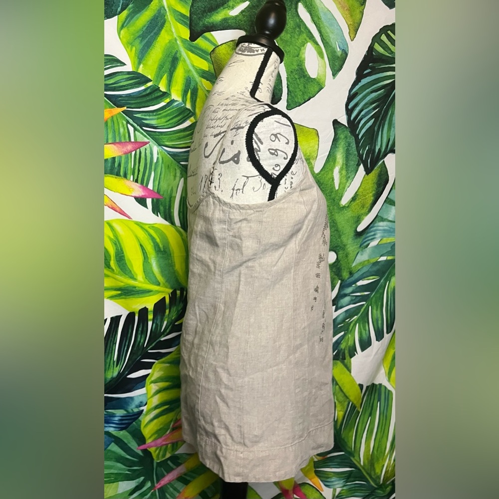 Eileen Fisher XS/S Taupe Beige Sequin Embroidered Adjustable Strap Camisole Tank - Picture 3 of 7